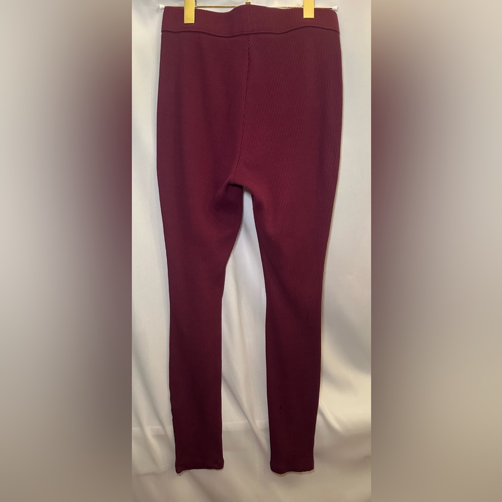 Time and Tru Ribbed Plum Colored  Leggings - Picture 3 of 7